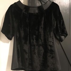 BCBG Fur and Leather top in great condition!!